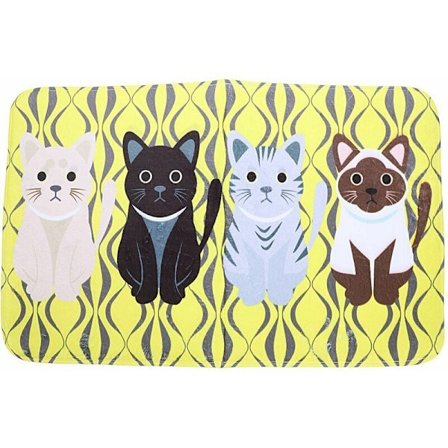 Vaskbar køkkenmåtte bademåtte vandabsorption smuk sød flanel skridsikker blød gul 50cm x 80cm