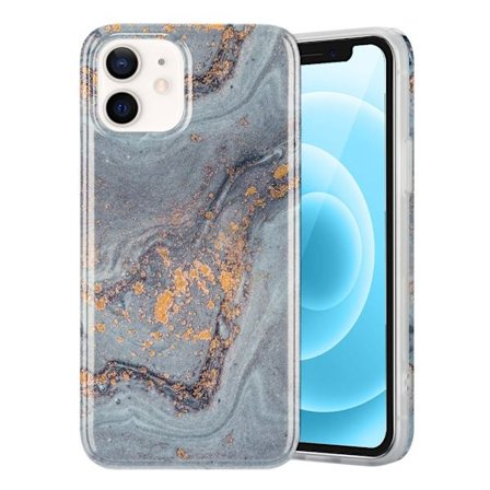 Marble design iPhone 12 Mini cover - Grå