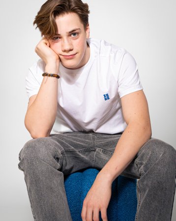 Zeke Essential Chest Print Tee Hvid T-shirts Dreng - Kids Brand Store