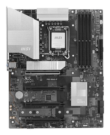 MSI PRO B860-P Hovedkort LGA 1851, B860, DDR5, 1x PCIe 5.0, 3x M.2
