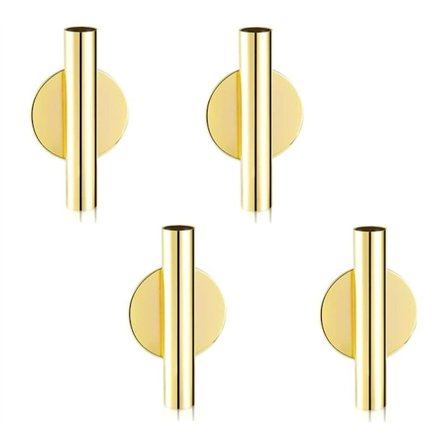 4 stk. Metalvase Dekorationsstativ til Tør Vaseholder Rør til Blomsterdekoration Display, Guld