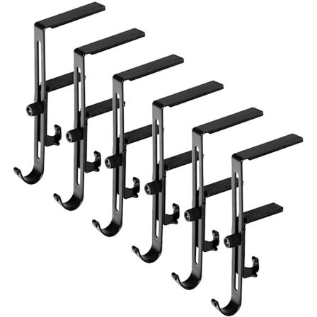 6 Jule Strømpeholdere for Frakk - Justerbare Peis Strømpeholdere - Jule Strømpe Girlander Kroker