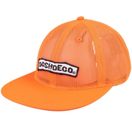 DC - Orange trucker Czapka Z Daszkiem - Meshed Up Neon Orange Snapback @ Hatstore