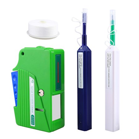 Fiber Optic Cleaner Cleaning Pen Box Kit 2,5 mm 1,25 mm til FC SC ST LC Optisk fiberkabelstik Endface Optical Clea