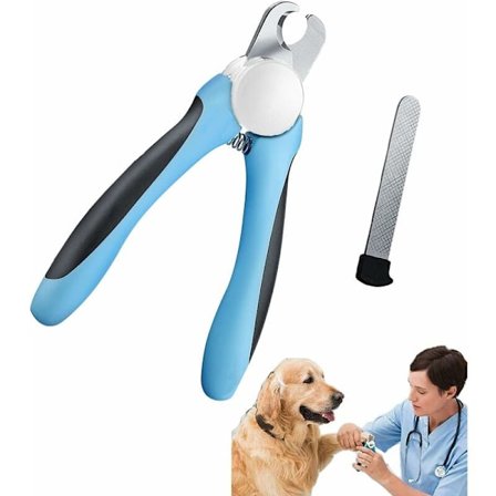 Hund- och kattkloklippare, kloklippare med nagelfil, professionell och säker hund-nagelklippsvård, säker klovård med distanser, säkerhetsskydd