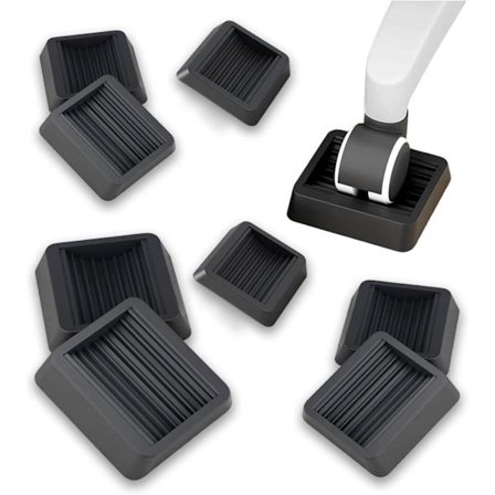 Skridsikre møbelpuder i gummi: 8 stk. møbelrullepuder til kontorstol, kørestol, kop