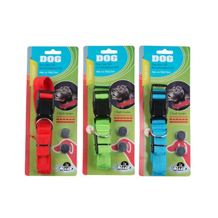 Hundehalsbånd med LED-lys