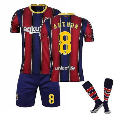 Barnefotballsett Fotballdrakt Trening T-skjorte Dress 20/21 - Messi Barcelona
