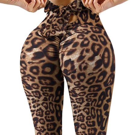 Kompressions Yoga Byxor Utan Fickor Tryckta Rosett Yoga Byxor Träningsbyxor Tummy Control Stretch Träning Yoga Leggings