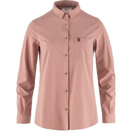 Fjällräven Women's Övik Lite Shirt Long Sleeves in Dusty Rose | Size: Large