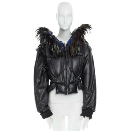 Yohji Yamamoto Pre-owned, Pre-owned Leather outerwear Zwart, Dames, Maat:M,leer