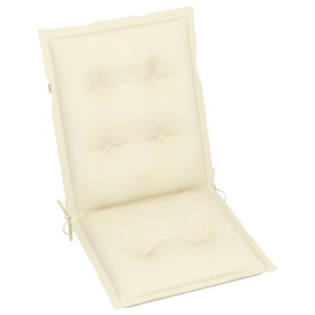 Vidaxl Dynor För Trädgårdsstolar 6 St Gräddvit 100x50x7 Cm Creme
