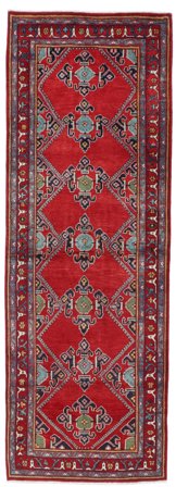 Hamadan Matot Itämainen Käytävämatto Tummanpunainen/Musta (Villa, Persia)