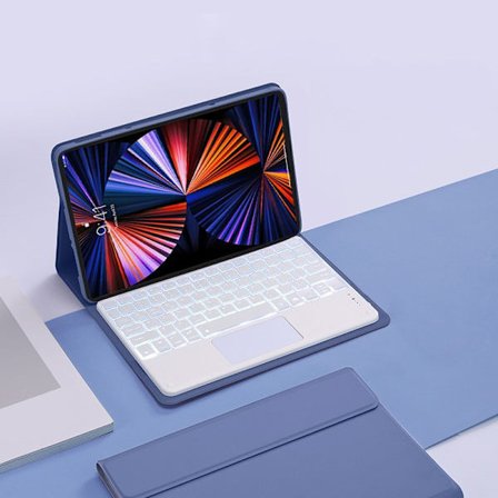 Bluetooth-tastaturdeksel for Lenovo Tab P12 12,7 tommer 2023 berøringsskjerm bakgrunnsbelyst modell