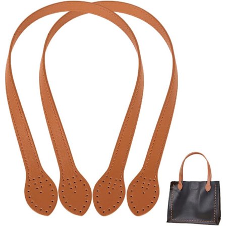 2 stk. Lærreim Veskehåndtak Veskehåndtak P