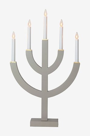 Jotex - Anno 59 Cm Grå - Lysestage - Køb Adventslysestager hos Jotex