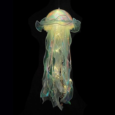 4 stk. Jellyfish-formet lampe Kreativ Jellyfish Lysekrone LED FantJellyfish Lampe Glødende Jellyfish Hængende Modelampe Værelse Dekoration Tema 