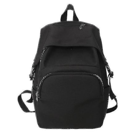 Stor kapacitet enfärgad skolväska högskolestudenter ryggsäck dam enkel japansk gymnasium ryggsäck vattentät ryggsäck