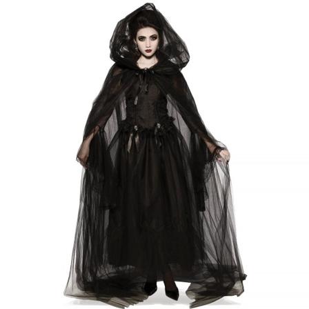 IC Halloween-kostym Natt Spöklikt Häxa Vampyrklänning, S S
