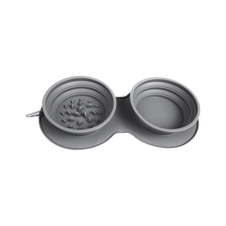 Kokoontaitettava koiran ruokakuppi matkalle, 2 in 1 vesi- ja ruokakupit, kokoontaitettava koiran kuppi ja kannettava sisä- ja ulkokäyttöön