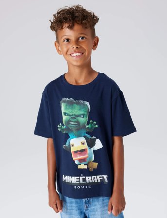 name it Nkmnif Minecraft Ss Nreg Top Lnoos Bfu - Navy - 116