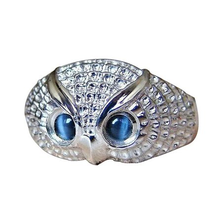 Justerbar uggla-ring i sterling silver, modering, mors dag