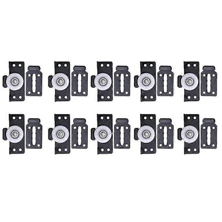 Hardware Tilbehør 10 Sett med Skyvedørsgarderobe Trinser Skyvedør i Tre Stille Skyving