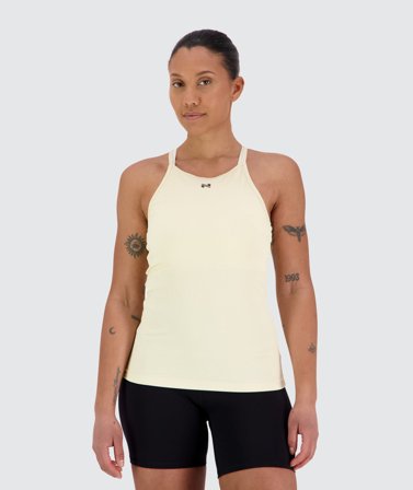 Strappy Ribbed Tank Top off white / L