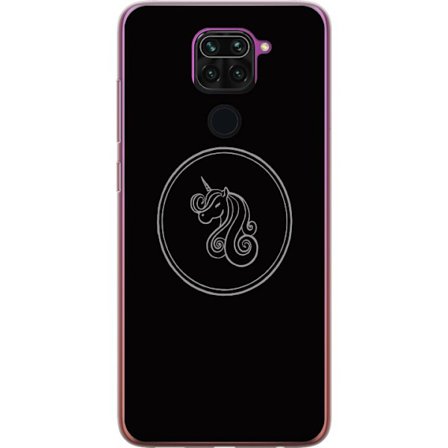 Kompatibel Mobilcover til Xiaomi Redmi Note 9 Enhjørning symbol i cirkel