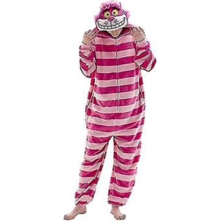 Snug Fit Unisex Voksen Onesie Pyjamas Dyr Enkeltdel Halloween Kostume Nattøj-r (13-14 år Cheshire kat)