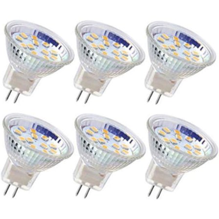 6 stk. Mr11 LED-pærer Gu4 Spotpærer 3w 18 lysdioder Halogenpærer 20w Ekvivalent Ikke dimbar 12v Ac/dc LED-pærer for hjemmebelysning Landskapsbelysning