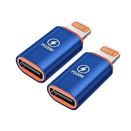 USB C till Lightning Adapter PD 20W 120W Snabbladdning Lightning Hane till Typ C Adapter För iPhone IOS till USB Typ C Konverterare 2ST TypC till ios