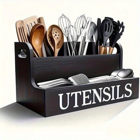 Bestikkorganisator i tre med spennfeste - Smakfull, moderne kjøkkenløsning • Skalerbar for alle bestikk • Ingen montering nødvendig_OF