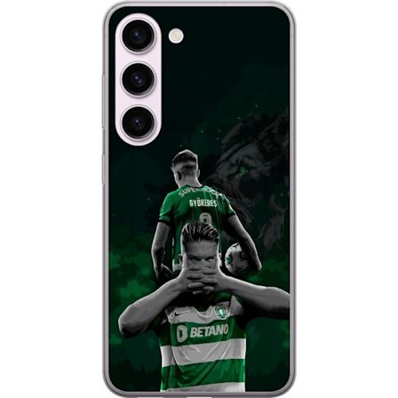 Yhteensopiva Puhelinkuori Samsung Galaxy S23 Neonmotiivi, jossa teksti "Gaming is in my DNA" sinisenä ja punaisena tiiliseinällä, jossa loistava DNA-s