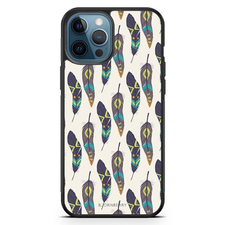 Bjornberry Hårdskal iPhone 12 Pro - Hipster Fjädrar