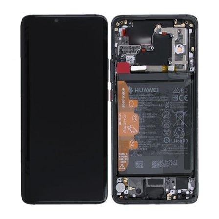 Huawei Mate 20 Pro Skärm med LCD Display med Batteri Original - Svart