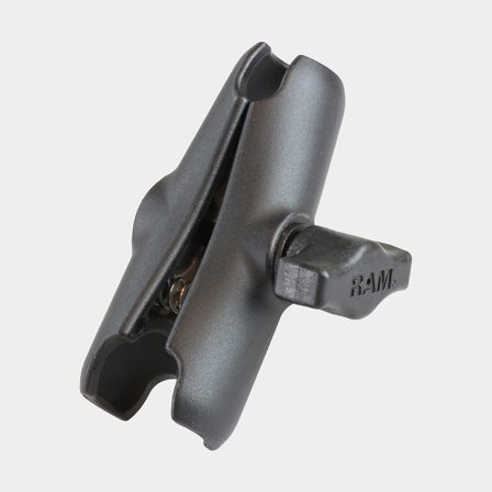 RAM Mounts medium dubbel arm stl. "c" (RAM-201u) i svart pulverlackerad aluminium för 1,5 tums kulfästen