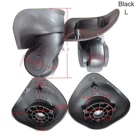 2 stk. A08 Kuffert Hjul Reparation Sort L