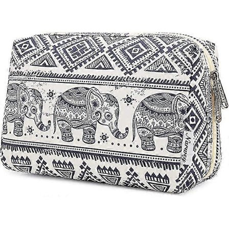 Stor Sminkväska Dragkedja Rese Kosmetik Organizer För Kvinnor (elefant, Stor)