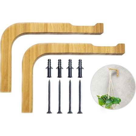 Väggkrokar - Bambu 2-pack