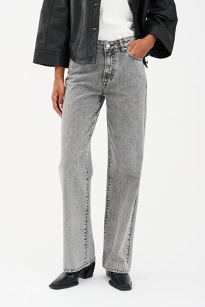 Mia Stud Jeans Wash Faded Grey 32" 26