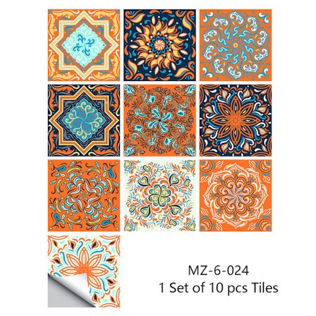 Retro stil grå flise mønster matte gulv klistermærker køkken flise bordplade renovering vandtæt væg klistermærker (10 cm x 10 cm)