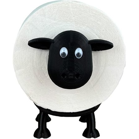 Får Toiletpapirholder - Toiletpapir Deco Black - Toilet Rulleholder