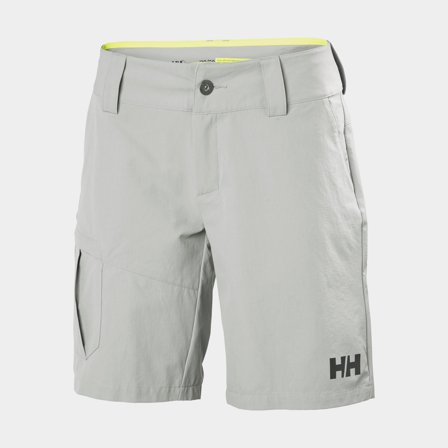Pantalones cortos de navegación Helly Hansen Quick-Dry Cargo, Grey Fog, mujer, 29"