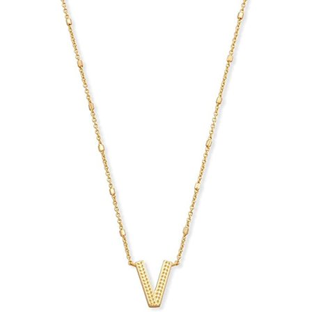 AZ Damhalsband för kvinnor, Fashion Jewelry, 14k guldpläterad mässing V