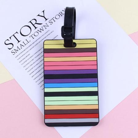 Luova pvc-pehmeä kumi matkatavaratunniste maihinnousukortti sarjakuva lahja matkatavaroiden tunnistelappu