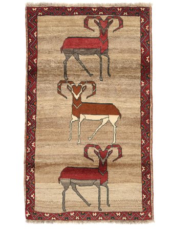 Oriental Qashqai Fine Rug 102X175 Orange/Brown Wool, Persia