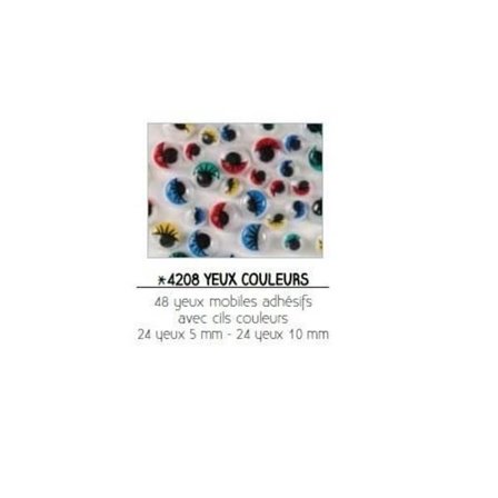 Rörliga klisterögon - MEGACREA DIY - Blandade storlekar - Med fransar - För barn - Unisex