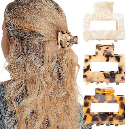 Skildpadde-skal Ponytail Cuffs Elastisk Hårbånd Hårbånd Leopard Fransk Design Hårbånd Hovedbeklædning Til Kvinder Piger, pakke Med 3