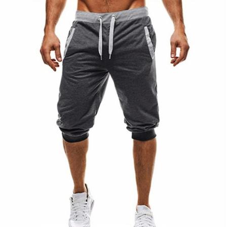 Stretch Midja För Män, Knäshorts Med Dragsko Dark Grey M